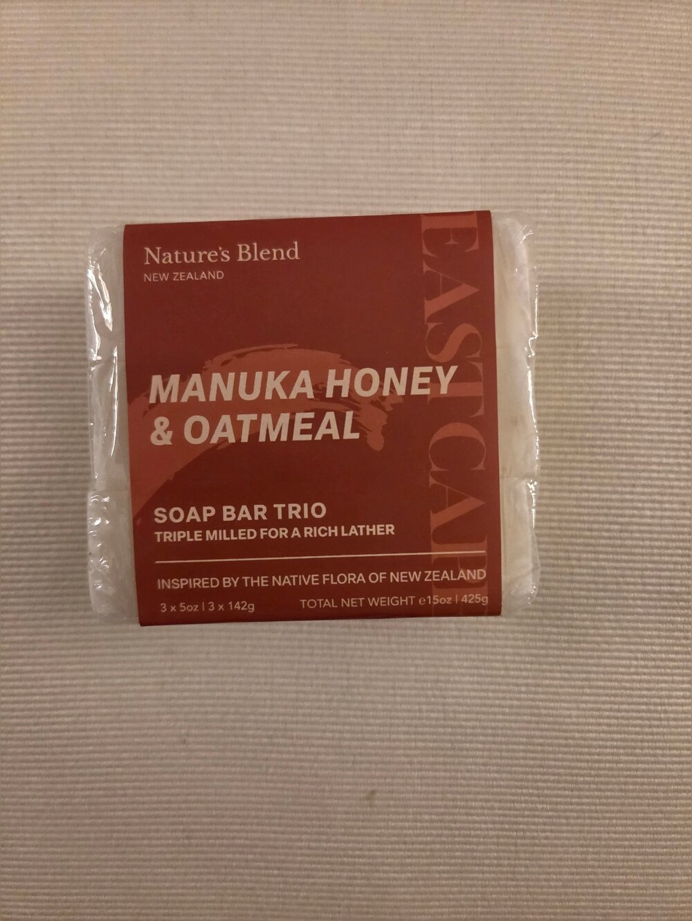 Manuka Honey & Oatmeal Soap Bar Trio - 3 bars - Triple Milled